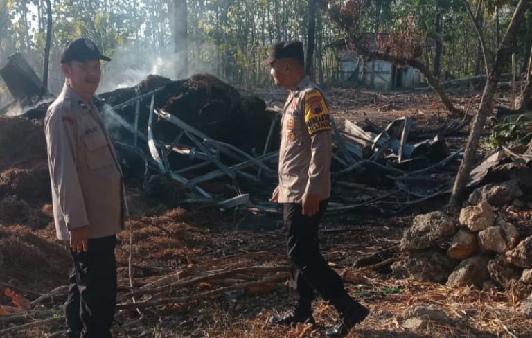 Dalam Sehari, Dua Kandang Ternak di Grobogan Terbakar Akibat Bakar Sampah (Foto: Dok Humas Polres Grobogan)