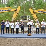 Presiden Jokowi saat groundbreaking Hotel Vasanta di kawasan Ibu Kota Nusantara, Kabupaten Penajam Paser Utara, Kalimantan Timur, Sabtu (23/09). (Foto: Dok BPMI Setpres)
