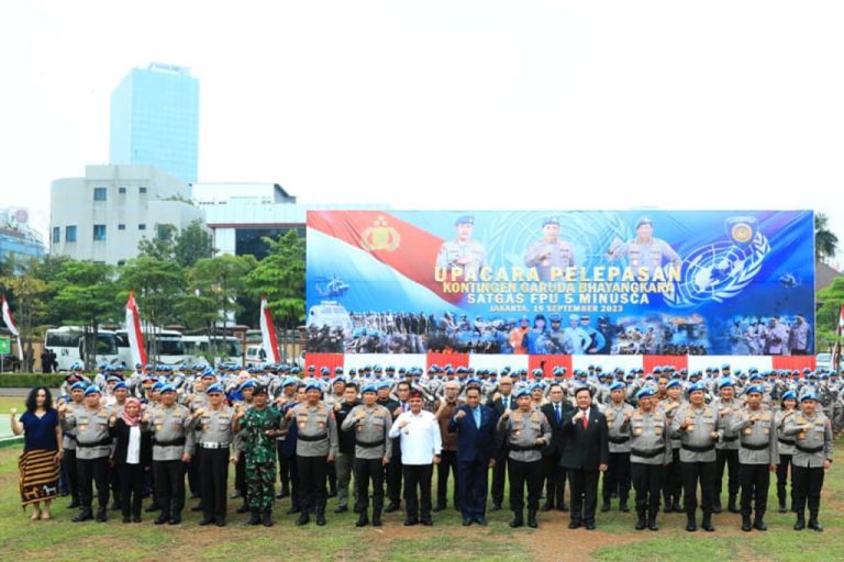 Polri Kirim Kontingen Garbha Satgas FPU 5 Minusca dalam Misi Perdamaian PBB di Afrika Tengah (Foto: Dok Divisi Humas Polri)