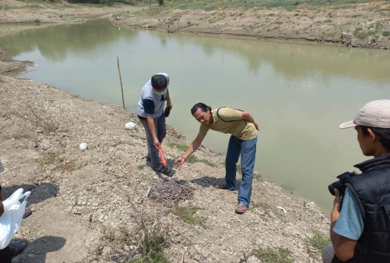 Tragis, Ibu dan Kedua Anaknya Tewas Tenggelam Saat Cari Kerang di Sungai Lusi (Foto: Dok Humas Polres Grobogan)