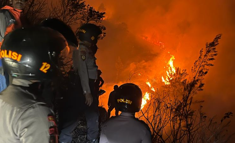 Kebakaran Gunung Sumbing Terkendali, Petugas Gabungan Patroli Antisipasi Munculnya Titik Api