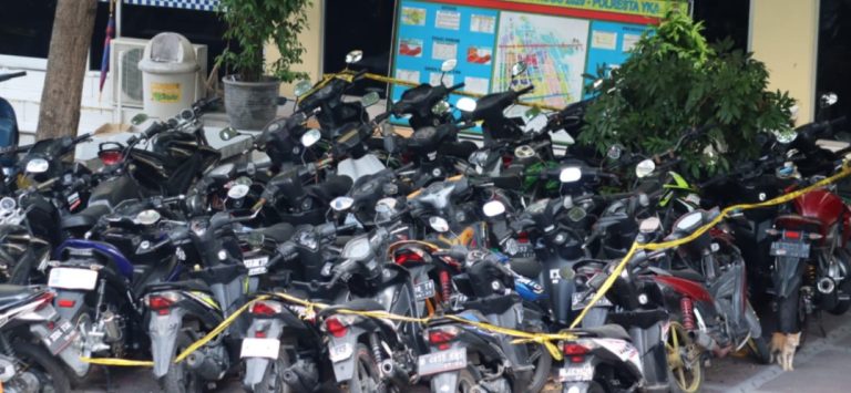 Belum Penuhi Syarat, Ratusan Motor Tertahan di Polresta Yogyakarta (Foto: Dok Humas Polresta Yogyakarta)