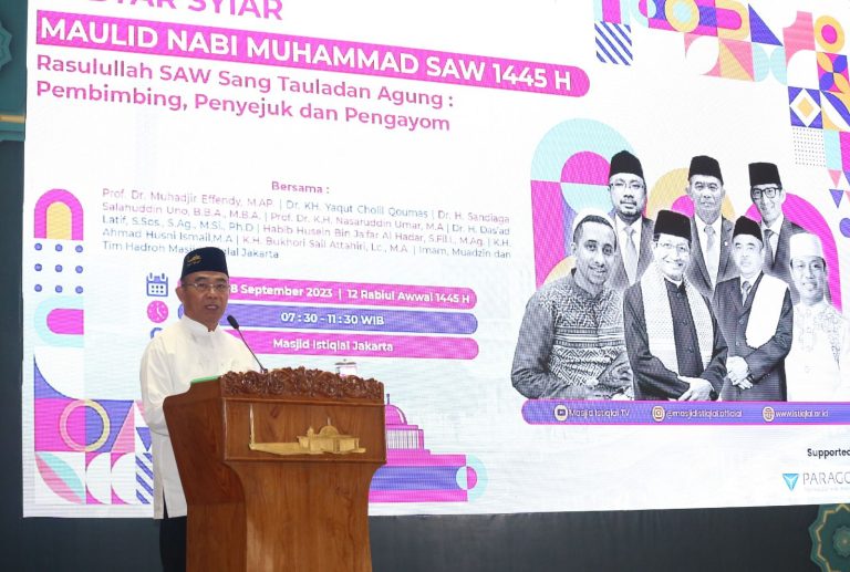 Gebyar Maulid Nabi, Menko Muhadjir Ingatkan Maulid Bukan Sekedar Perayaan Saja (Foto: Dok KemenkoPMK)