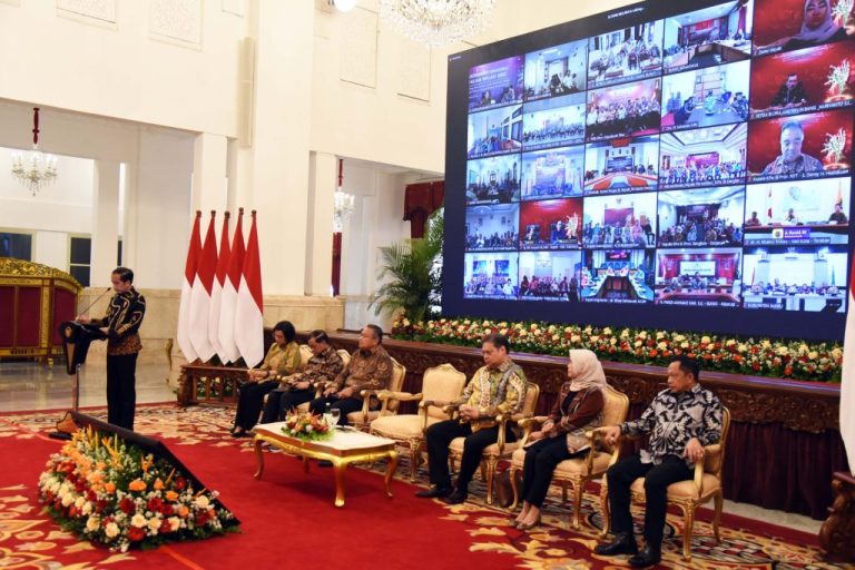 Presiden Jokowi pada Pembukaan Rakornas  Pengendalian Inflasi Tahun 2023, di Istana Negara Jakarta, Kamis (31/08).
