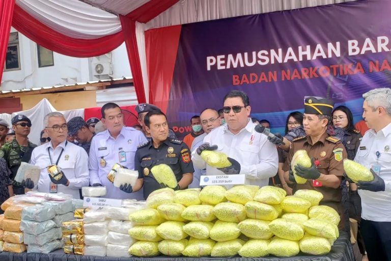 BNN Musnahkan Ratusan Kilogram Narkotika dari Sitaan Kasus pada Juni-Agustus 2023 (Foto: Dok BNN RI)