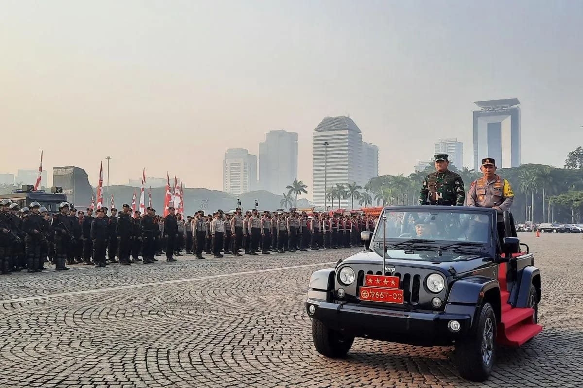 Siapkan 13.258 Personel, Polri-TNI Gelar Pasukan Pengamanan KTT ASEAN di Monas
