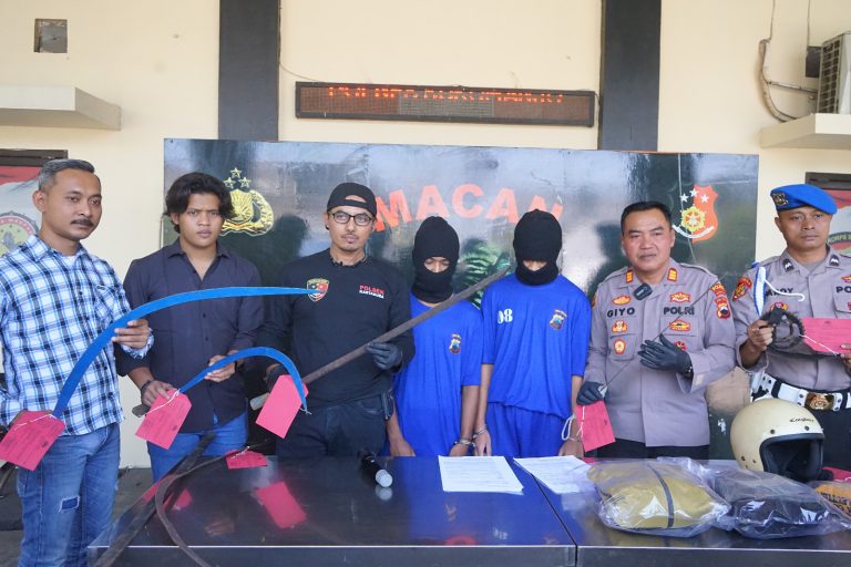 Sembilan Orang Geng Motor Diamankan Polsek Kartasura Usai Aniaya Dua Warga (Foto: Dok Humas Polres Sukoharjo)