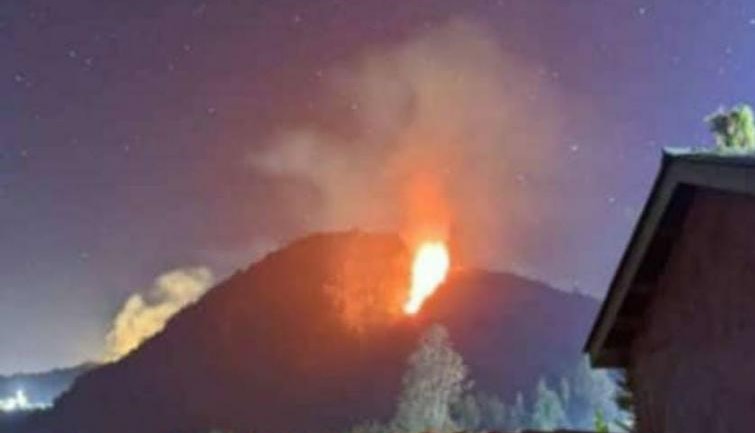 Gunung Sipandu Terbakar, Hanguskan Hutan Lindung di Petak 71 Seluas 1 Hektar (Foto: Dok MC Batang)