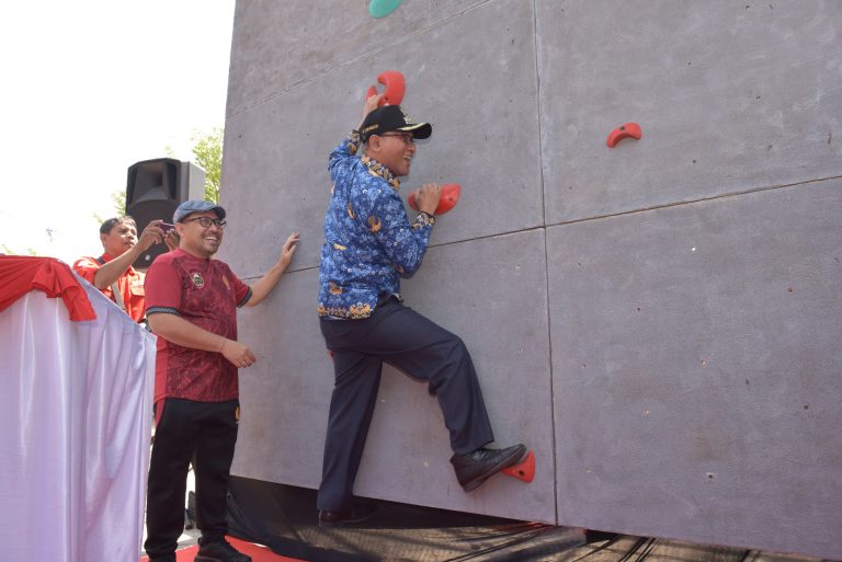 Pemkab Boyolali Bangun Wall Climbing untuk Sarana Berlatih Atlet Panjat Tebing (Foto: Dok Diskominfo Boyolali)