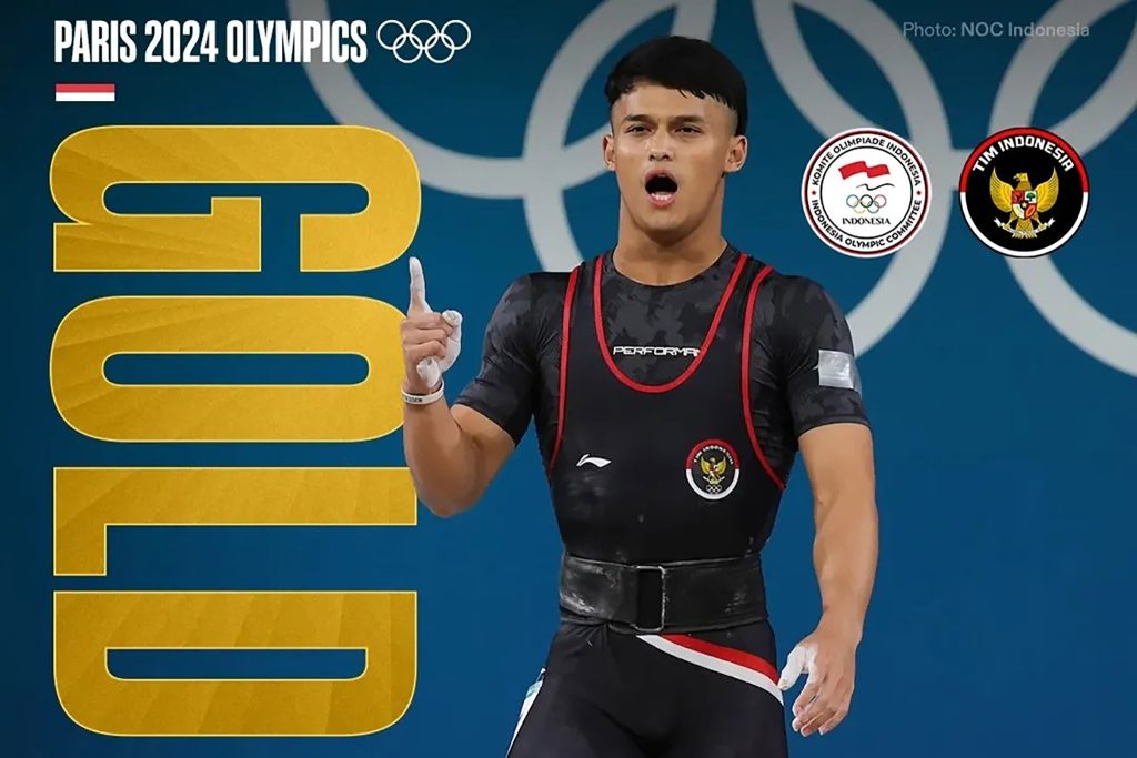 Rizki Juniansyah medali emas - dok NOC Indonesia