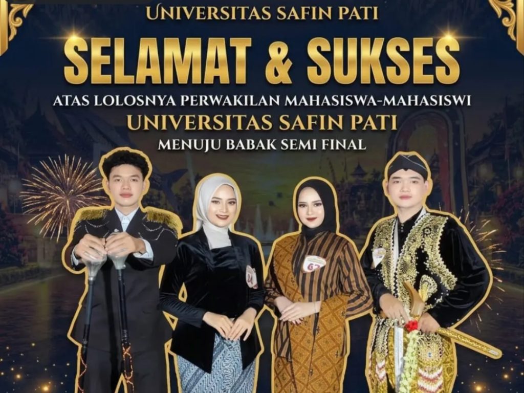 Empat mahasiswa USP membawa nama kampus dalam Pemilihan Mas & Mbak Duta Budaya Kabupaten Pati 2026.